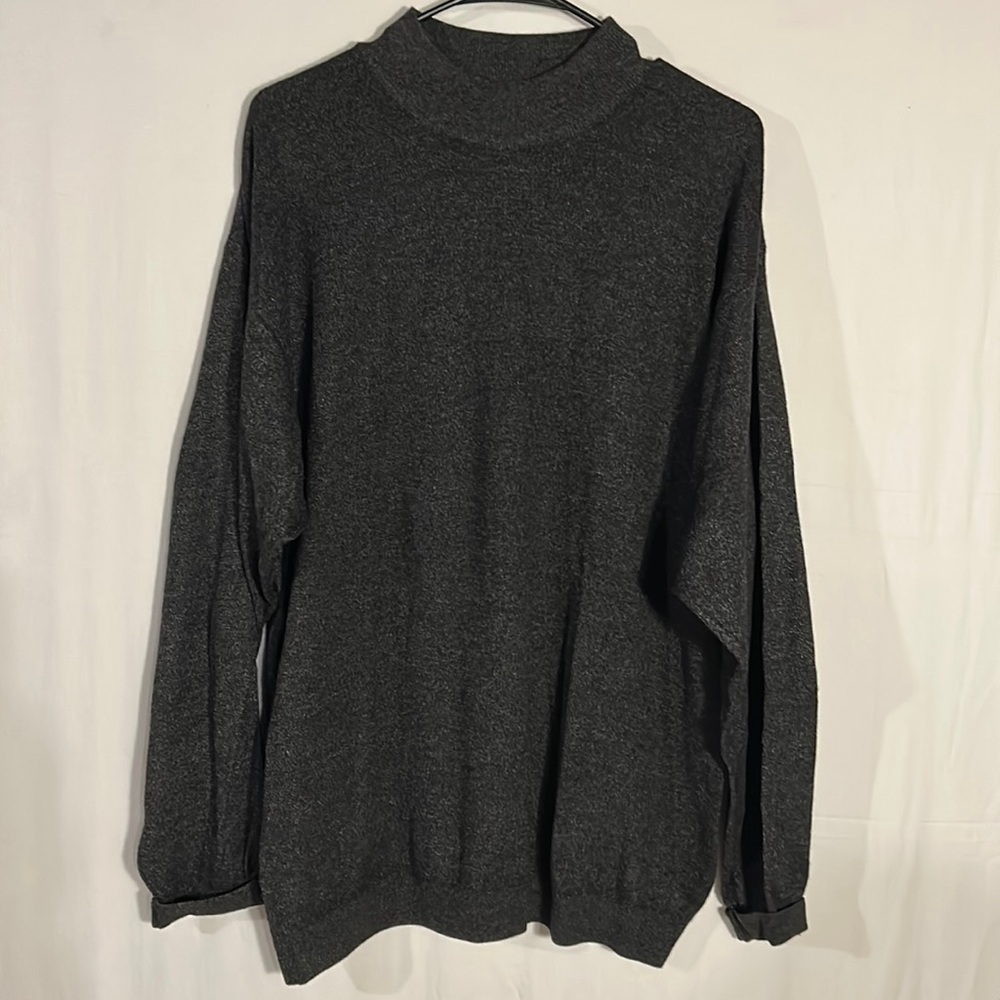 Cutter & Buck Mockneck Sweater  L  Charcoal